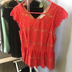 Beautiful size small coral top